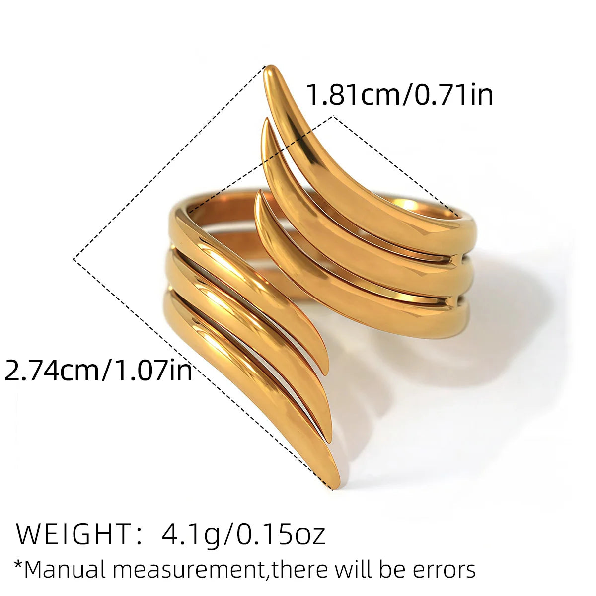 Minimalist 18K Gold Plated Line Stainless Steel Rings Thin Waterproof Quality Jewelry Stackable Rings Women's Accessories Gifts